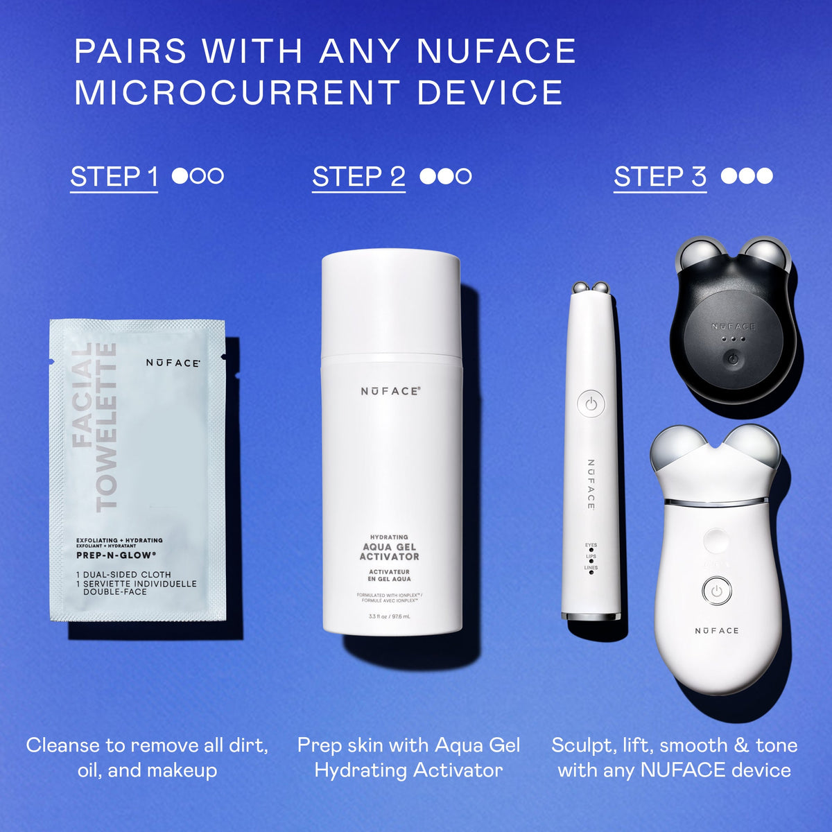 Hydrating Aqua Gel Home & Away Duo - Hydrating Microcurrent Gel Activator